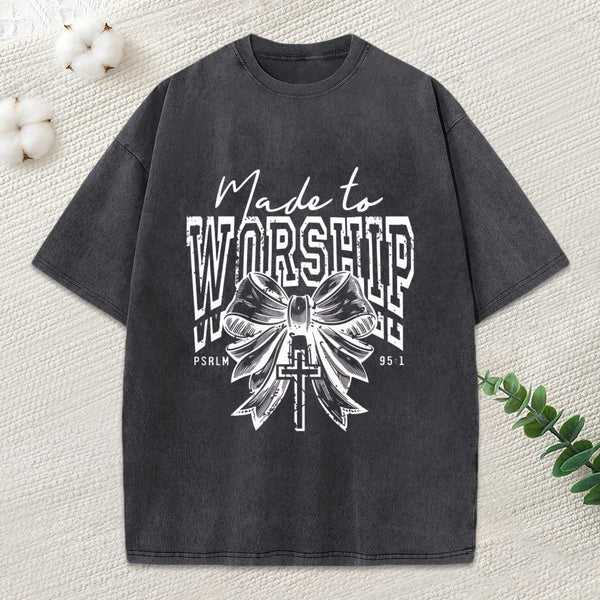 Made To Worship Christian Washed T-Shirt