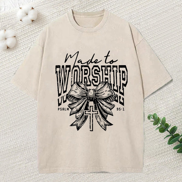 Made To Worship Christian Washed T-Shirt