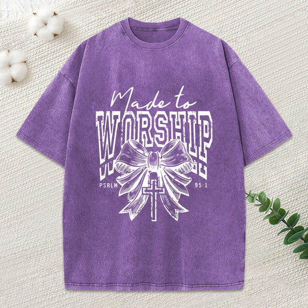Made To Worship Christian Washed T-Shirt