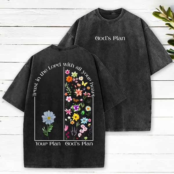 God'S Plane Christian Washed T-Shirt
