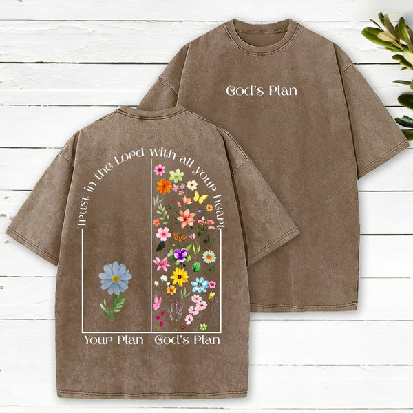 God'S Plane Christian Washed T-Shirt