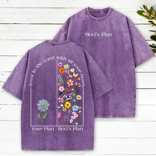 God'S Plane Christian Washed T-Shirt