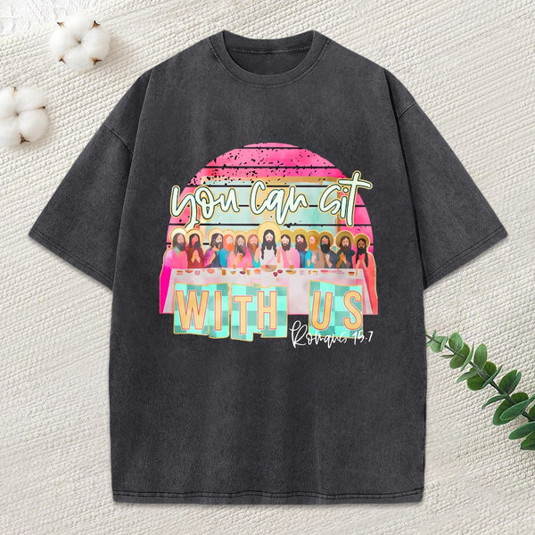 You Can Sit With Us Christian Washed T-Shirt
