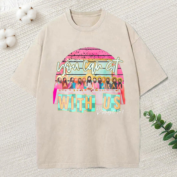 You Can Sit With Us Christian Washed T-Shirt