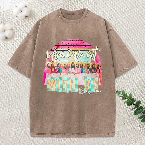 You Can Sit With Us Christian Washed T-Shirt