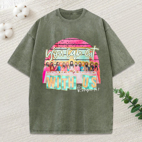 You Can Sit With Us Christian Washed T-Shirt