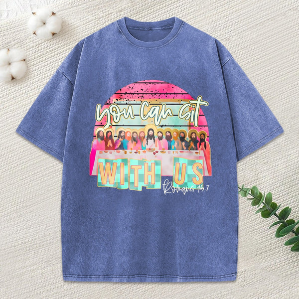 You Can Sit With Us Christian Washed T-Shirt