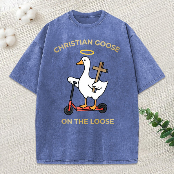 Christian Goose On The Loose Christian Washed T-Shirt
