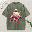 Every Knee Shall Bones Christian Washed T-Shirt