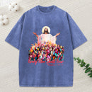 Every Knee Shall Bones Christian Washed T-Shirt