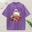 Every Knee Shall Bones Christian Washed T-Shirt