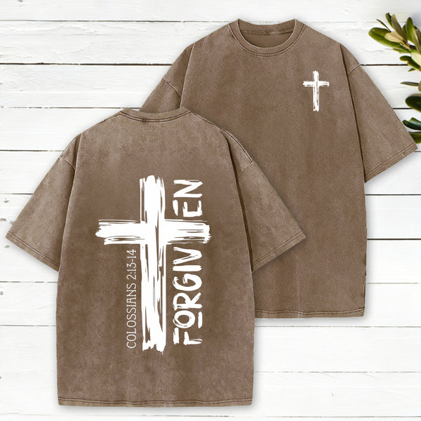 Forgiven Christian Washed T-Shirt