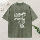 God'S Silliest Goose Christian Washed T-Shirt