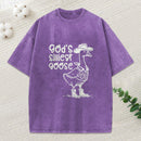 God'S Silliest Goose Christian Washed T-Shirt