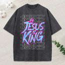 Jesus Is King Christian Washed T-Shirt