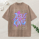Jesus Is King Christian Washed T-Shirt