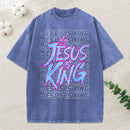 Jesus Is King Christian Washed T-Shirt