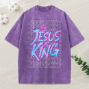 Jesus Is King Christian Washed T-Shirt