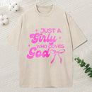 Just A Girl Who Loves God Christian Washed T-Shirt