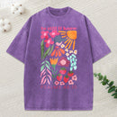 Be Still And Know Boho Christian Washed T-Shirt