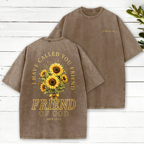 Friend Of God Christian Washed T-Shirt