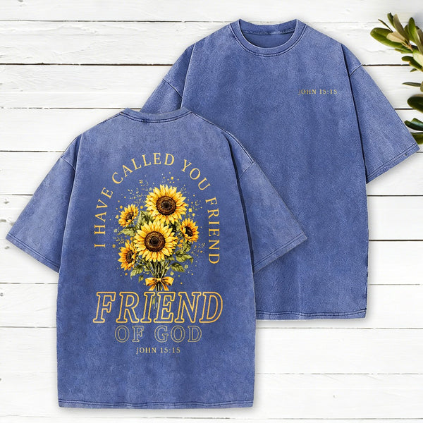 Friend Of God Christian Washed T-Shirt