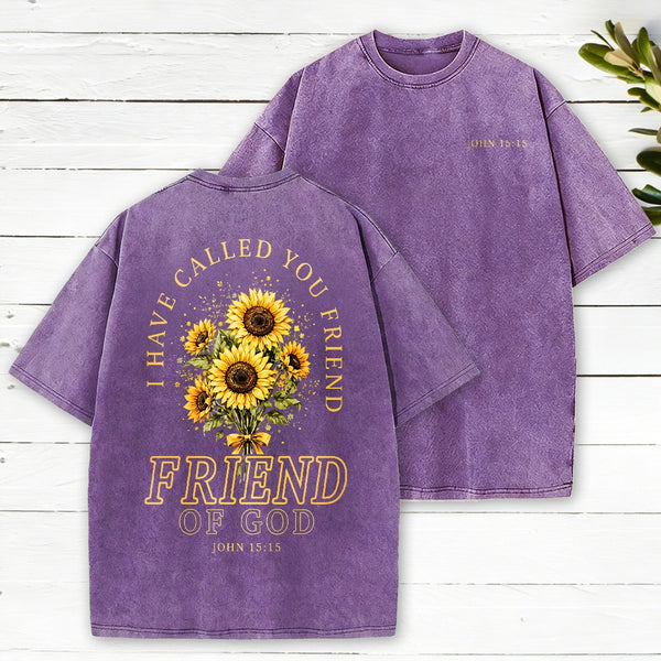 Friend Of God Christian Washed T-Shirt
