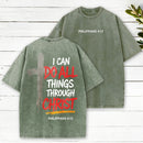 I Can Do All Things Christian Washed T-Shirt
