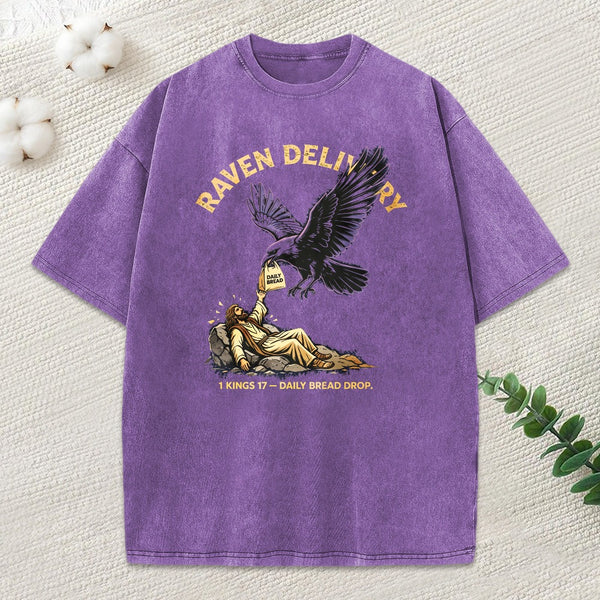 Raven Delivery Christian Washed T-Shirt
