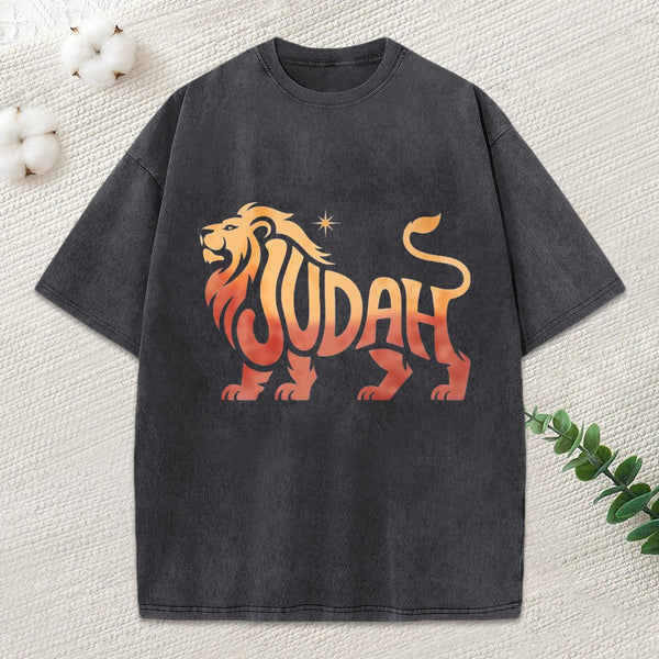 Lion Of Judah Christian Washed T-Shirt
