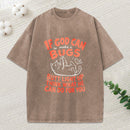 If God Can Make A Bugs Butt Christian Washed T-Shirt