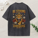 Be Strong And Courageous Christian Washed T-Shirt