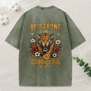 Be Strong And Courageous Christian Washed T-Shirt