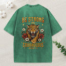 Be Strong And Courageous Christian Washed T-Shirt
