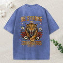 Be Strong And Courageous Christian Washed T-Shirt