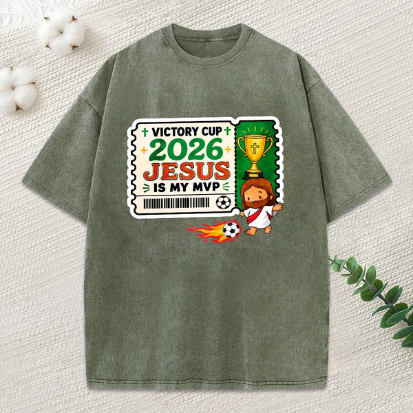 Jesus Is My Mvp Christian Washed T-Shirt