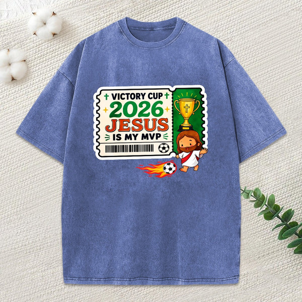 Jesus Is My Mvp Christian Washed T-Shirt