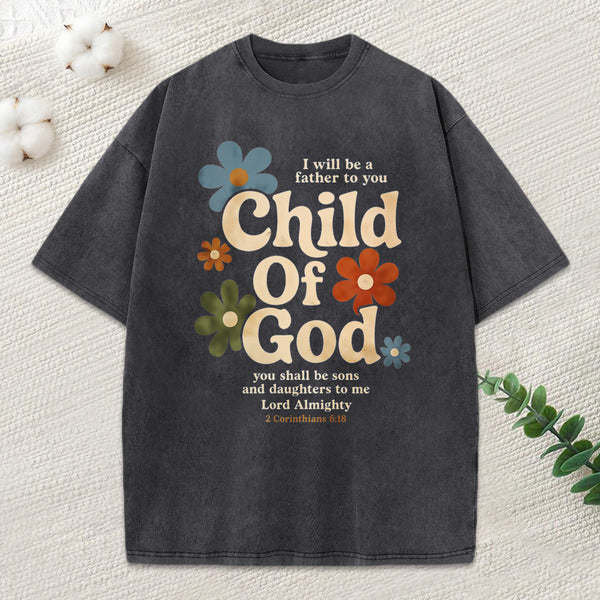 Child Of God Christian Washed T-Shirt