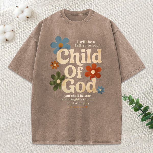 Child Of God Christian Washed T-Shirt