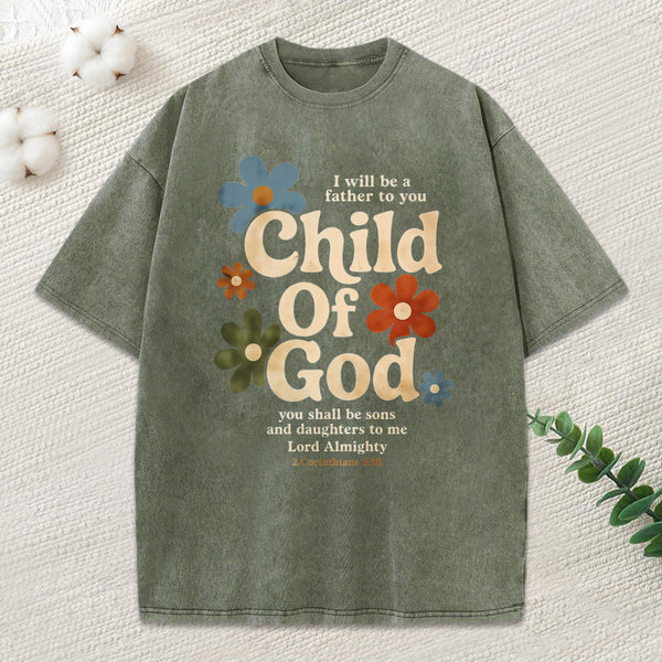 Child Of God Christian Washed T-Shirt