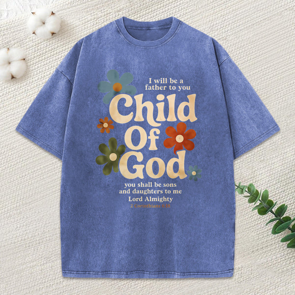 Child Of God Christian Washed T-Shirt