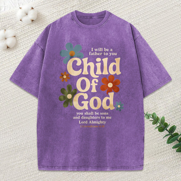 Child Of God Christian Washed T-Shirt