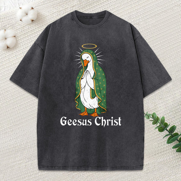 Geesus Christ Christian Washed T-Shirt