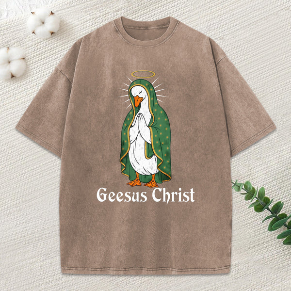 Geesus Christ Christian Washed T-Shirt
