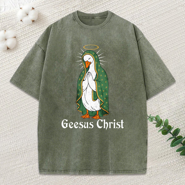 Geesus Christ Christian Washed T-Shirt