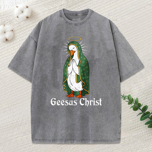 Geesus Christ Christian Washed T-Shirt
