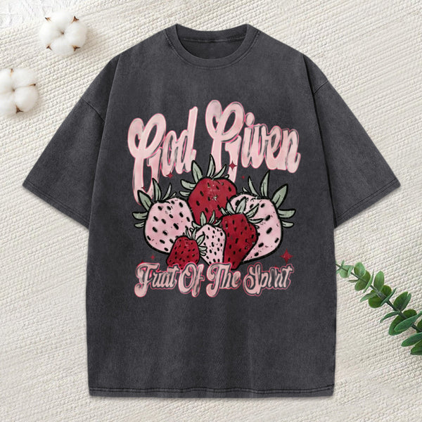 Fruit Of The Spirit Christian Washed T-Shirt