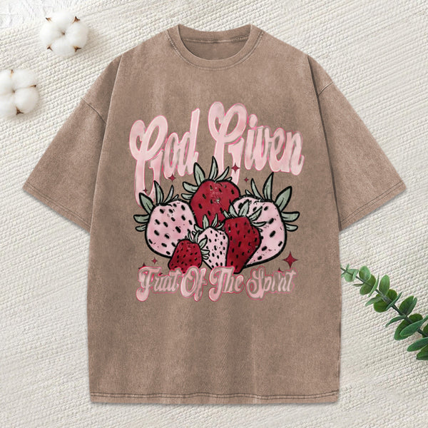 Fruit Of The Spirit Christian Washed T-Shirt