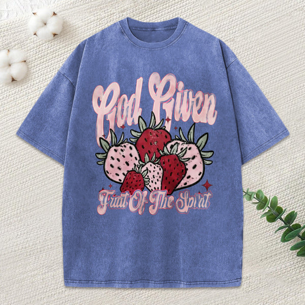 Fruit Of The Spirit Christian Washed T-Shirt