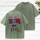 Fear No Evil Christian Washed T-Shirt